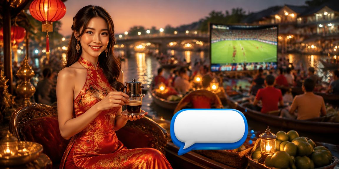 Người dùng Cần Thơ theo dõi kèo bóng đá và nạp tiền qua điện thoại bên ly cà phê buổi sáng
