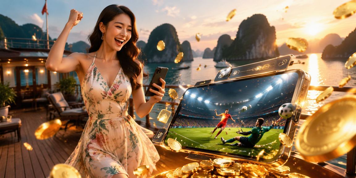 Cá cược thể thao trên thiết bị di động với phong cảnh Vịnh Hạ Long