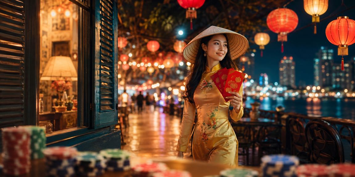 Phong bì đỏ may mắn và nón lá tại Vũng Tàu – hình ảnh gắn liền với văn hóa thưởng Tết Việt Nam trên xsmiennam
